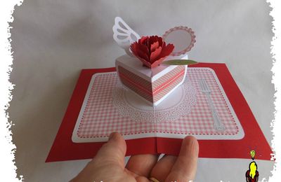 cARTe pop-up : un gâteau d'anniversaire bien appétissant