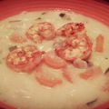 Soupe-repas aux grosses crevettes et lait de coco