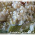 HARICOTS COCO QUINOA ET LAIT DE COCO