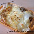 Gratin de choux fleur et champignon et sa "béchamel" allégée (Dukan)
