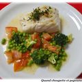 POISSON AU FOUR A L'HUILE D'OLIVE, VIERGE DE LEGUMES