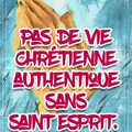 Pas de vie chrétienne authentique sans Saint Esprit.