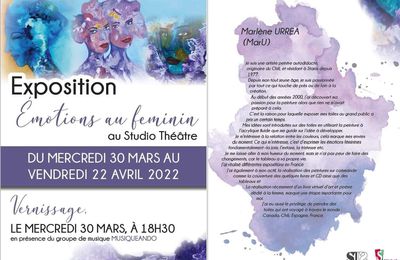 Exposition de l'artiste peintre Marlene Urrea - 30 mars au 22 avril 2022