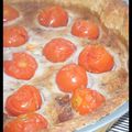 Quiche au roquefort, tomates cerises et noix