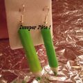 Boucles d'oreilles - Crayons verts