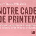 Une offre pour le printemps