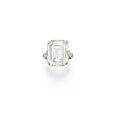 A cut-cornered rectangular-cut 15.81 carats diamond ring by Harry Winston