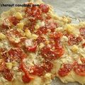 Focaccia boconcini-oignon-tomate