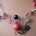 Collier en Wire rouge