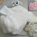 FICHE TRICOT BEBE, explications tricot TUTO, modèle layette à tricoter tricot bb