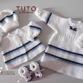 FICHE TRICOT BEBE, patron, explications tricot TUTO, modèle layette bb à tricoter pdf