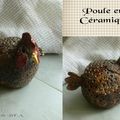 Poule en céramique