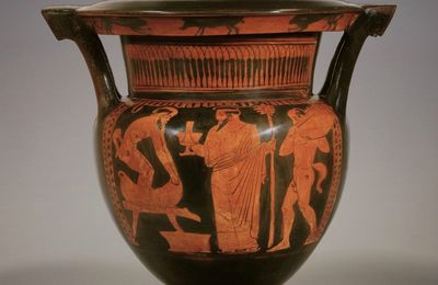 Attic red-figure column krater by the Painter of the Louvre Centauromachy, Ca. 470-460 BC