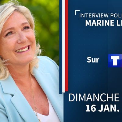 Marine Le Pen au 20 h de TF1 le 16 janvier 2022