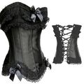 Le corset gothic satin, dentelle et petits noeuds