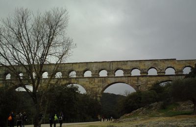 la visite au pont du Gard