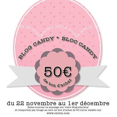 Un petit blog Candy chez Onirie !