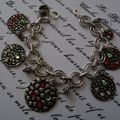 Bracelet pastille rouge blanc et vert...