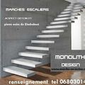 escalier suspendu, marches suspendues, marche caisson, escalier beton, placage escalier, 