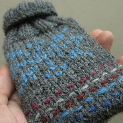 Chaufferette tricotée avec mini tuto