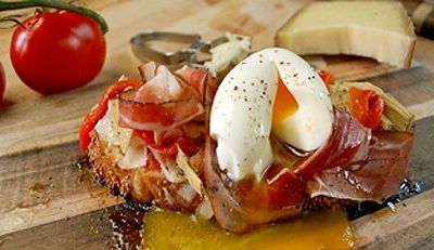 Tartine oeuf mollet jambon italien