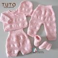 TUTO tricot bébé, tutoriel, Patron layette bb à tricoter pdf