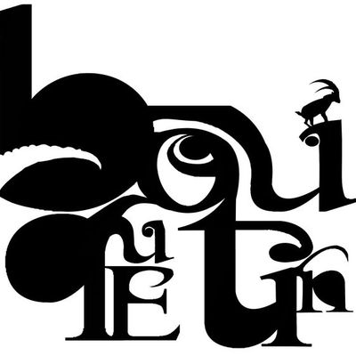 Un bouquetin en typo 