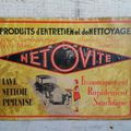 Ancienne Plaque Tôle Publicitaire Netovite Collection Garage Automobile 