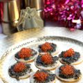 Toasts pour fainéants un peu moins fauchés {tartare d'algues, oeufs de saumon sauvage ou truite bio} #Noel2016 #reveillon2016