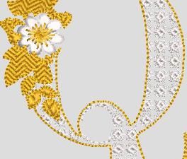 ASSET'A  monogrammes  blanc et OR