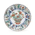 A famille verte molded dish, Kangxi period (1662-1722)