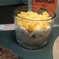 Verrine mimosa (sans mayonnaise) pour Fromage de chèvre "brûlé"