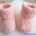 tuto bebe tricot, chaussons bb, explications à telecharger
