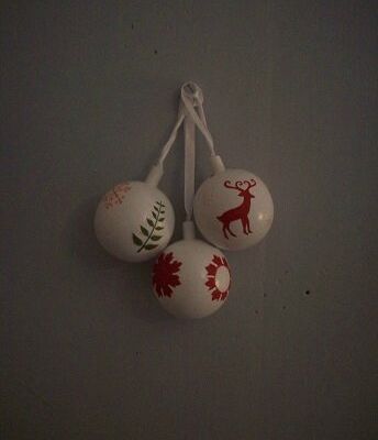 Lots de 3 boules de noël