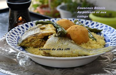 COUSCOUS AU POISSON ET AUX COINGS TYPIQUE BÔNOIS