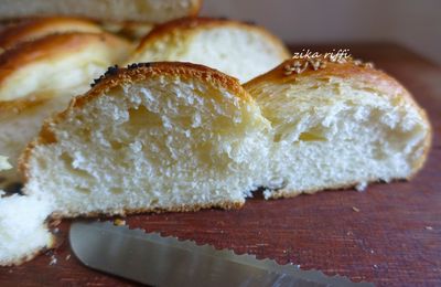 KHOBZ KOUCHA-KHOBZ EDDAR AU LEBEN ( PAIN MAISON BRIOCHÉ AU FOUR )