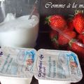 Fromage blanc battu aux fraises