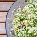 Taboulé vert aux courgettes et fleurs