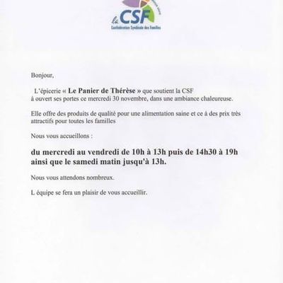 Ouverture Epicerie Solidaire