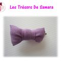 BARRETTE CROCODILE NOEUD VIOLET JULIETTE