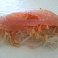 Rouleaux de printemps saumon courgette