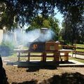 Repas barbecue ce midi sous les arbres 