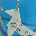 VENDUES - Origami - Boucles d'oreille Cocottes nuages