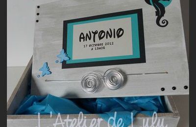 boite de naissance personnalisee et originale " Antonio"
