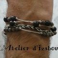 Homme encore avec un bracelet totalement différent et bio de celui présenté hier. Fils de chanvre, tresse en fils de chanvre et 