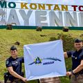 AVEC LES GENDARMES MOBILES, LE DRAPEAU HIRSONNAIS FLOTTE SUR CAYENNE.