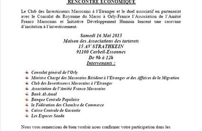 Corbeil-Essonnes:  le 16 Mai 2015 L' Association initiative Développement Humain lance une caravane d'incitation à l'investissem