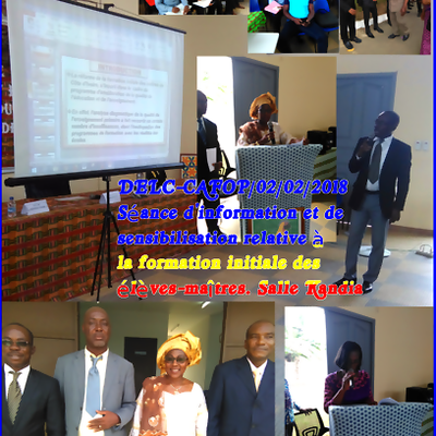 CAFOP D'ABOISSO-DELC/02/02/2018/ MISSION D’ÉCLAIRAGE DE LA DELC SUR LA REFORME DE LA FORMATION INITIALE DES ÉLÈVES-MAÎTRES