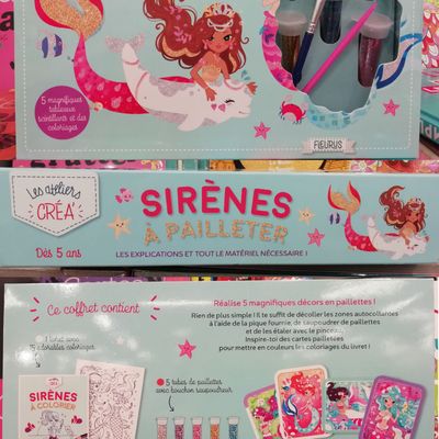 Avent sirenologique 22 - Coffret "Sirènes à pailleter" Les ateliers Créa des éditions FLEURUS