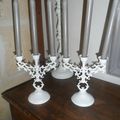 Lot de 2 chandeliers romantiques